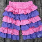 Toddler Girl Ruffle Back Capris With Swing Top..