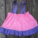 Toddler Girl Ruffle Back Capris With Swing Top..