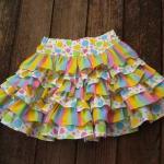 Girls Ruffled Layered Skirt And Top Size 5