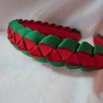 Woven Ribbon Holiday Headband For Girls