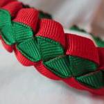 Headband For Girls In Red And Green
