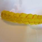 Yellow Woven Ribbon Headband For Girls