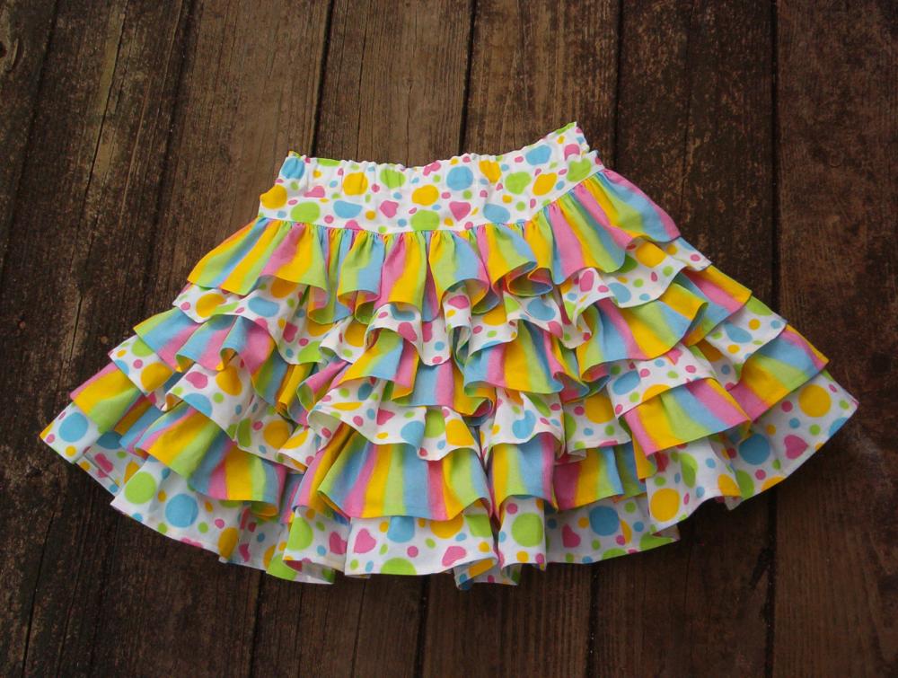 Girls Ruffled Layered Skirt And Top Size 5 on Luulla