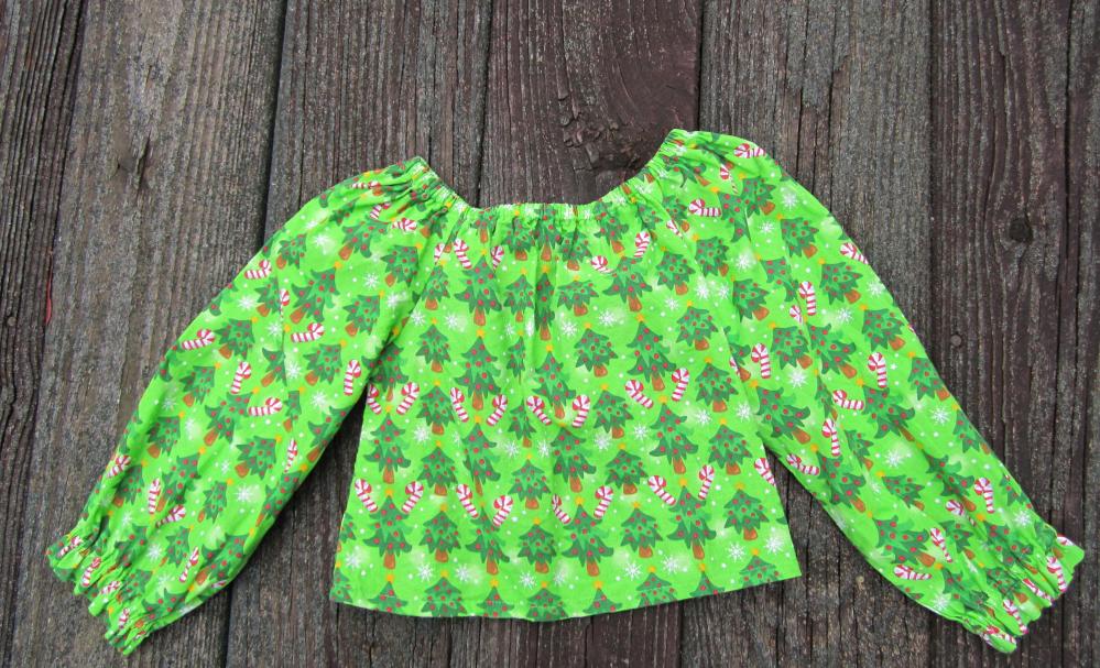 Girls Holiday Peasant Top Size 3